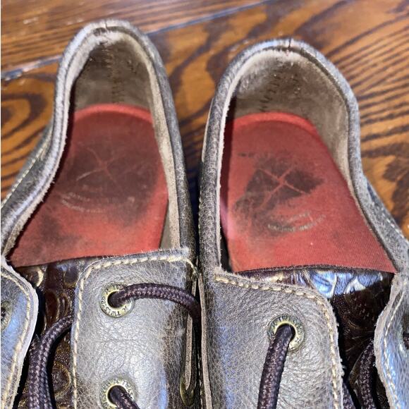 Twisted X Tooled Leather Detail Women's Boat Driving Shoes 8.5 Moccasin Floral - Picture 9 of 10